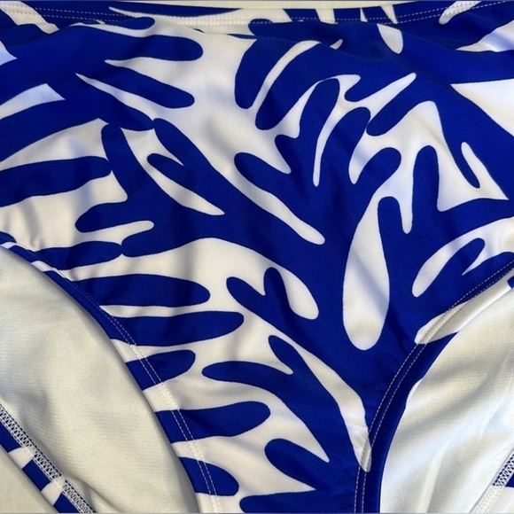 Kona Sol, NWT Womens Bikini Top and Bottom Swimsuit Blue/White Set - Picture 8 of 13